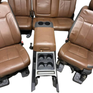 Platinum Pecan Leather Front and Rear Seats with Console for 2016 Ford F250 F350 F450Platinum Pecan leather front and rear seats with console for 2016 Ford F250 F350 F450. Perfect condition, fits 1999-2016 Super Duty Crew Cab trucks, with airbags in front seats.