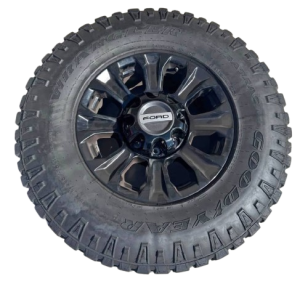 Set of 4 – 18″ Ford Super Duty Tremor Wheels with Goodyear Duratrac Tires